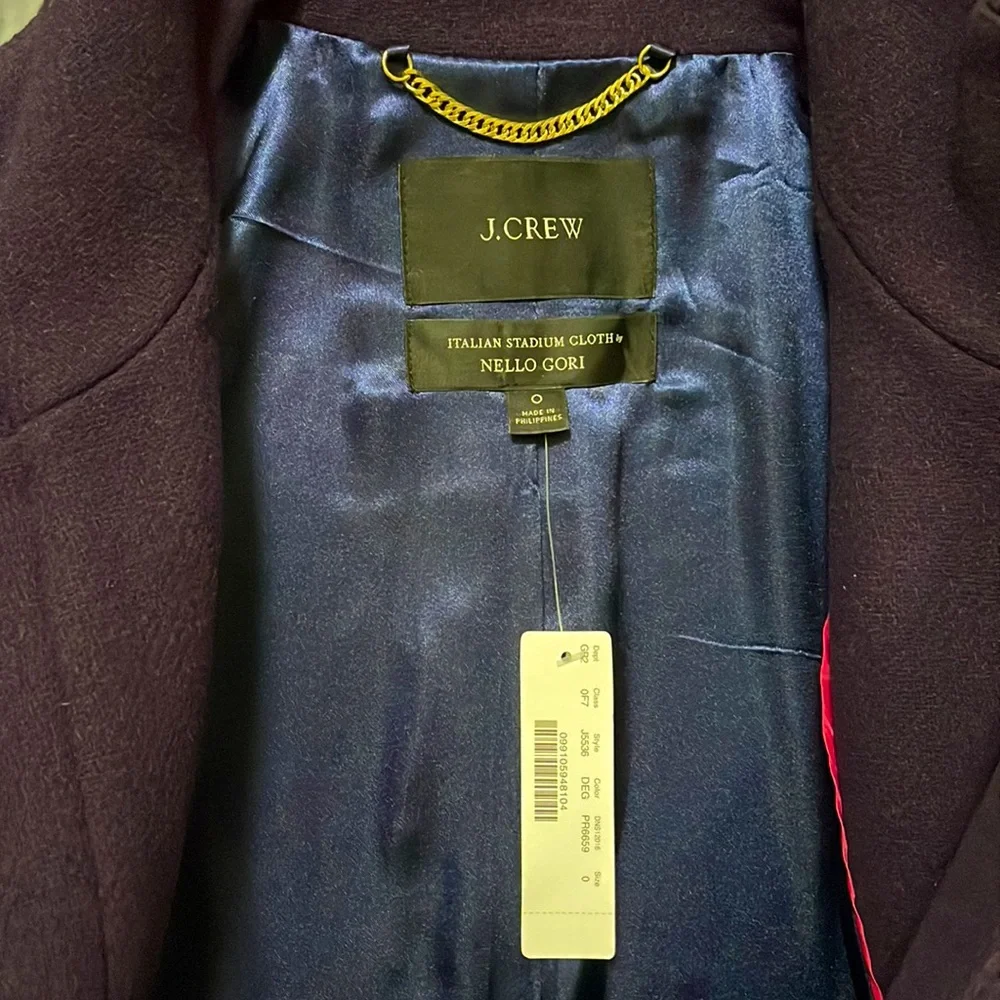 NWT J.Crew New Cocoon Coat in Italian stadium-cloth. Best Seller! $375 - Picture 5 of 6